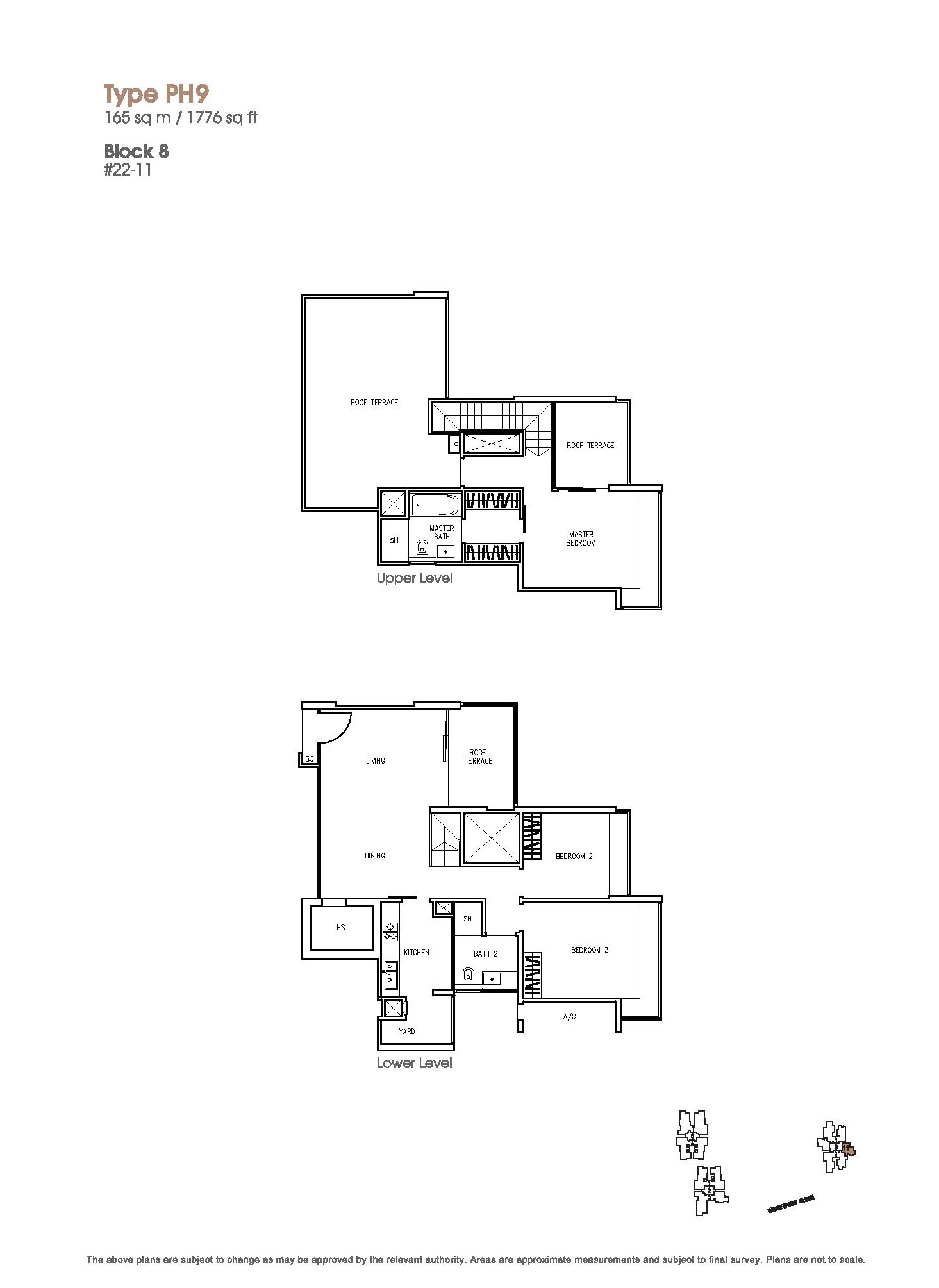 The Trizon 3 Bedroom Penthouse Floor Plans Type PH9